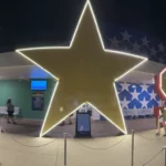 Marquee of All-Star Sports Resort lit up at night